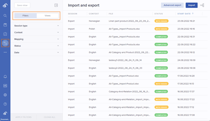 Filter-and-Saved-View_Import&Export-Session