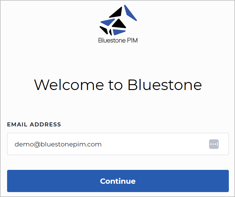 Log in to Bluestone PIM