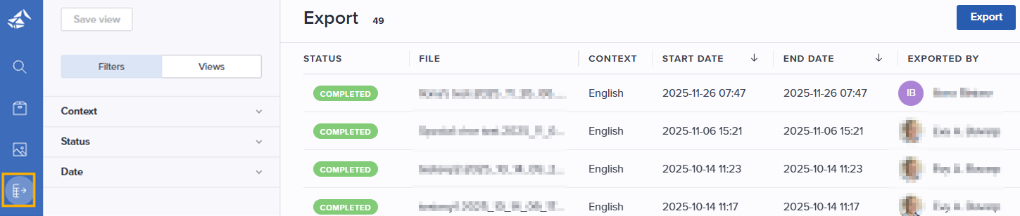 export product information