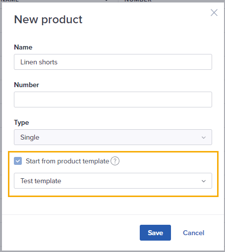 Create and use product templates