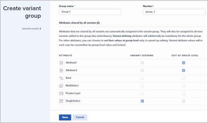 create variant group